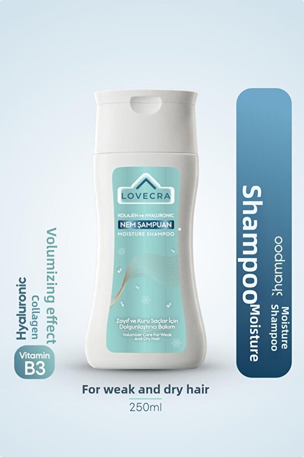 Collagen and Hyaluronic Moisture Shampoo Plumping Care and Moisture for Weak Dry Hair 250 ml