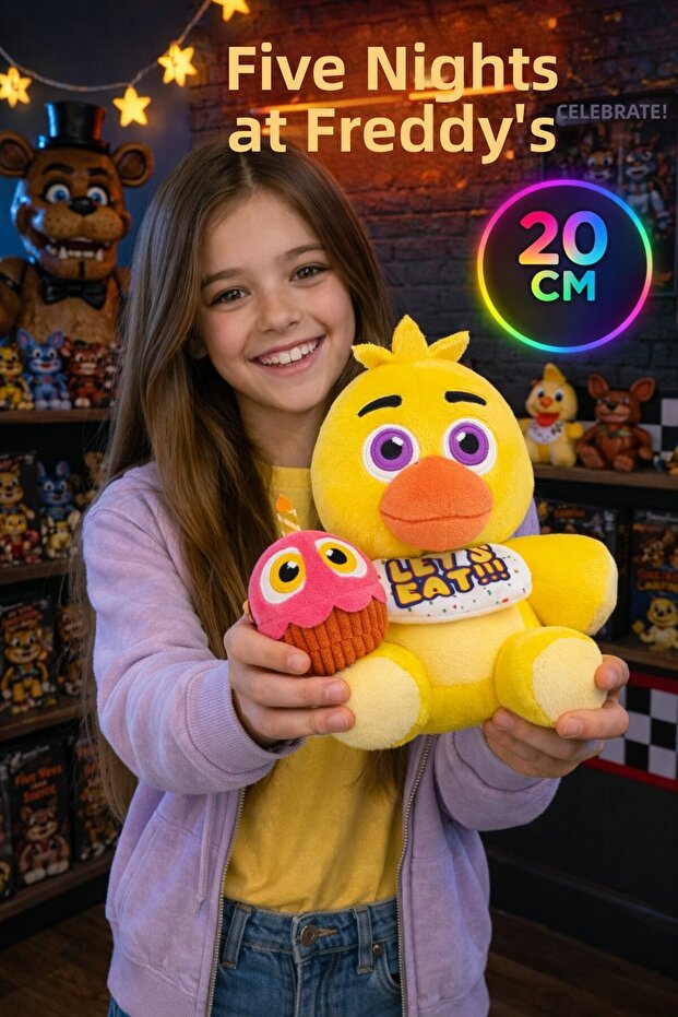 Five Nights at Freddy's Chica Plush Toy 20 cm Officially Licensed Fnaf Figure Ages 2+