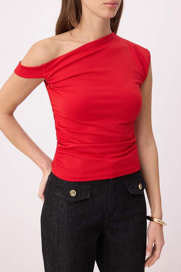 Kırmızı Örme Bluz TEDSS24BZ00031 - 3