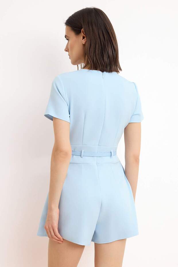 Açık Mavi Geniş Paça Tulum TWOSS24TU00049 - 4