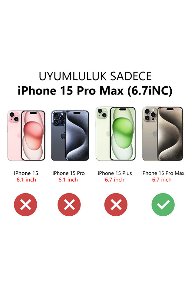iPhone 15 Pro Max Compatible Silicone Edge Hard Back Anti-Fall Case Tulip Pattern - 2