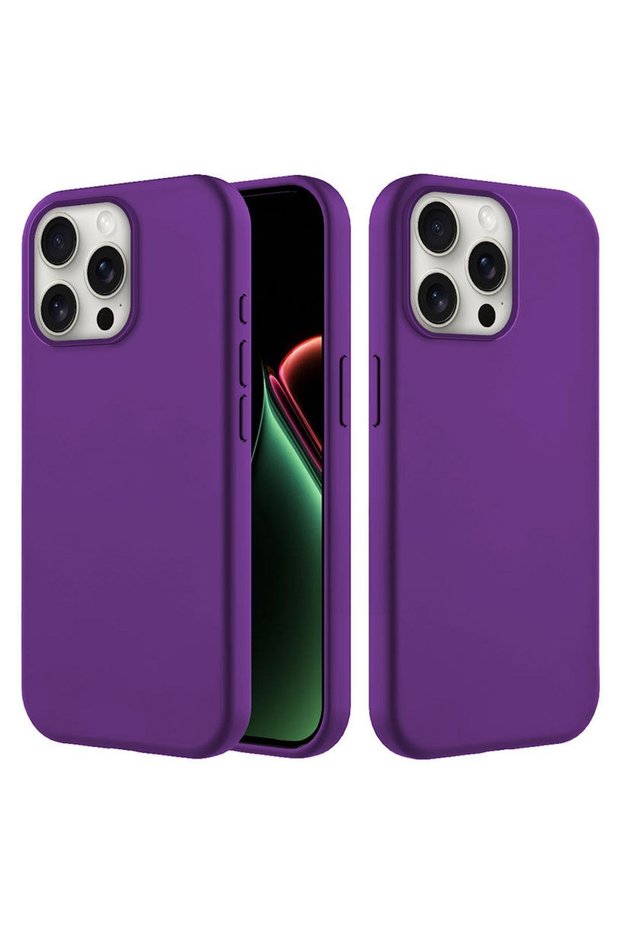 Apple iPhone 13 Pro Max Compatible Case Velvet Erasable Launch Case Deep Purple