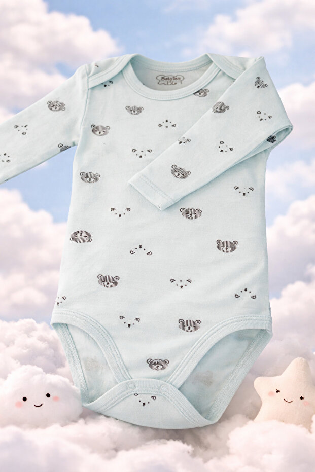 Long Sleeve Snap Body 100% Cotton 3.5-6 Years Old Patterned