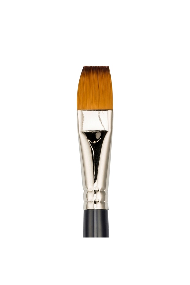 200F Series Synthetic Bristle Flat Cut Brush No: 20 X 12 Pieces
