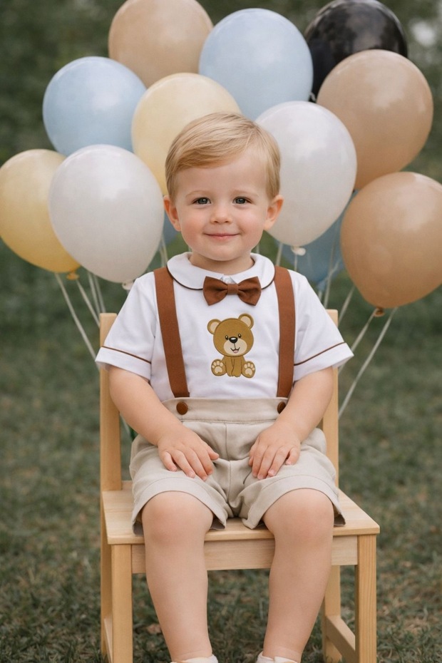 Teddy Bear Concept Shorts Salopettakım