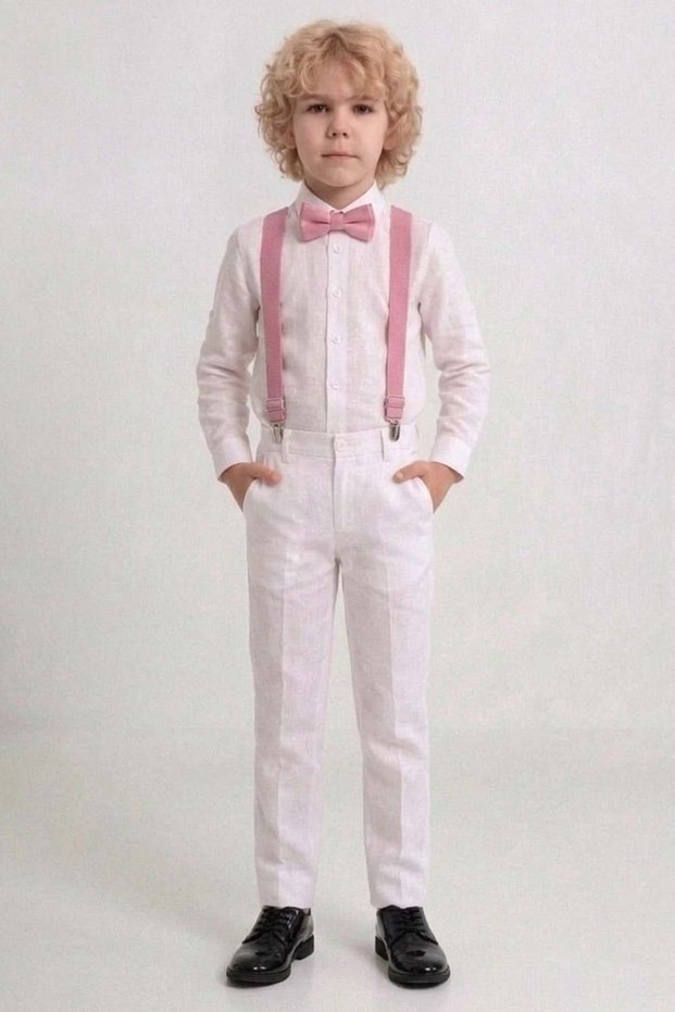 Boy's april 23rd celebration gabardine pant suit ceremony outfit
