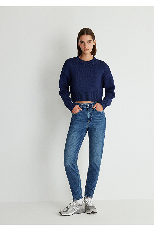 Cindy Classic Denim Shaded Dark Blue Jean Trousers 100277 -87925