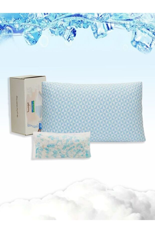 1400g Double-Sided Shredded Memory Foam Cooling Pillow 50x75cm – Adjustable Loft, Hypoallergenic