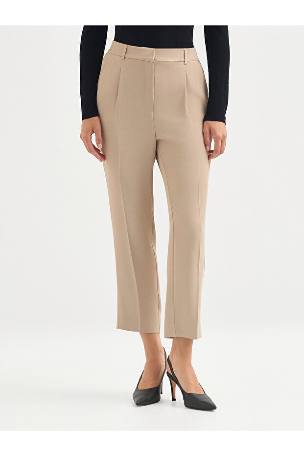 Bej Klasik Pantolon - 2