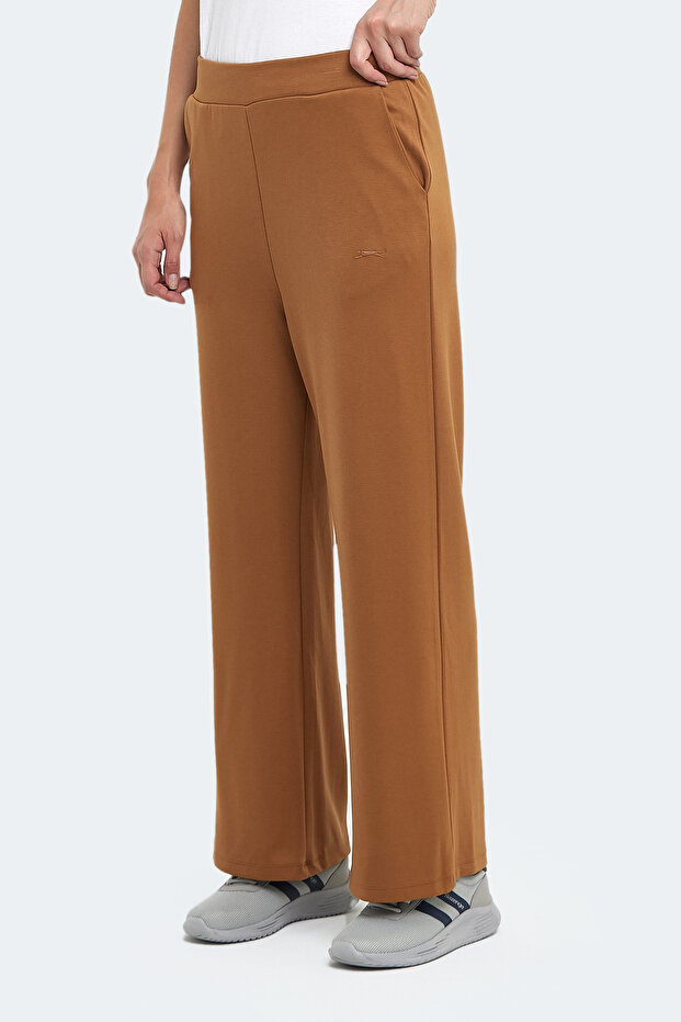 Verna I Women's Wide Leg Mustard Sweatpants with Pockets