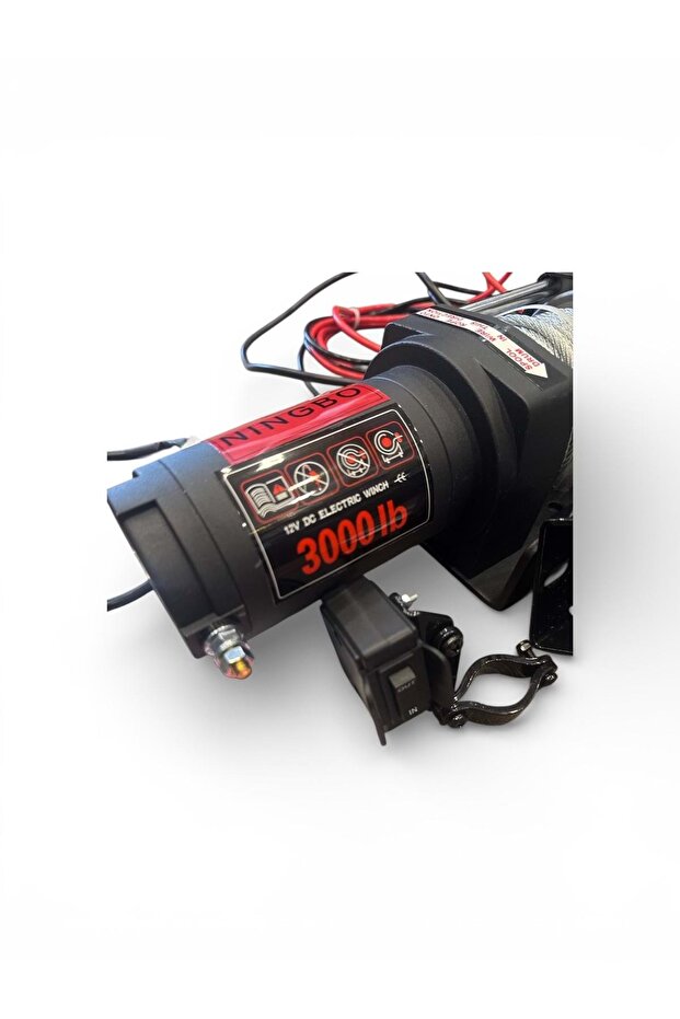 VİNÇ P. 3000 LB ÇELİK HALATLI 12V ATV VİNCİ - 4
