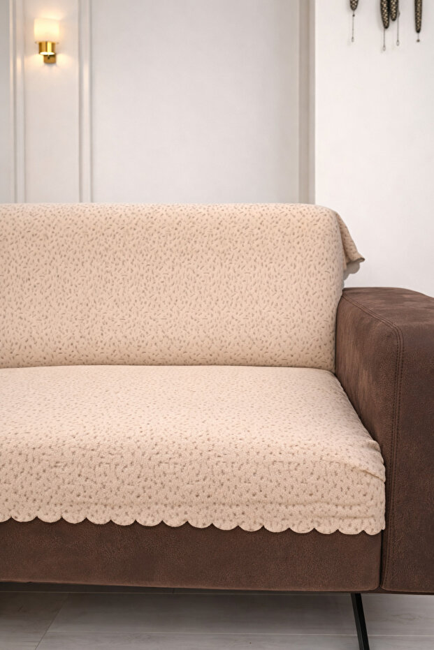 Cheetah Sofa Cover Luxury Felted Bottom Fabric Non-Slip Sofa Cover 175X220 Covers the Seat and Back