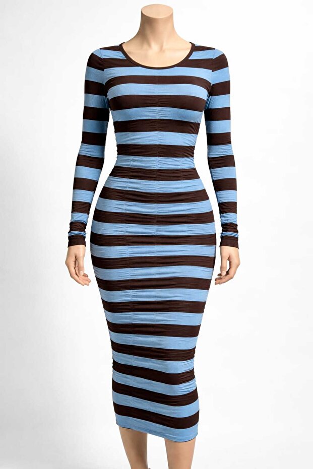 Rochie cu dungi orizontale - 4