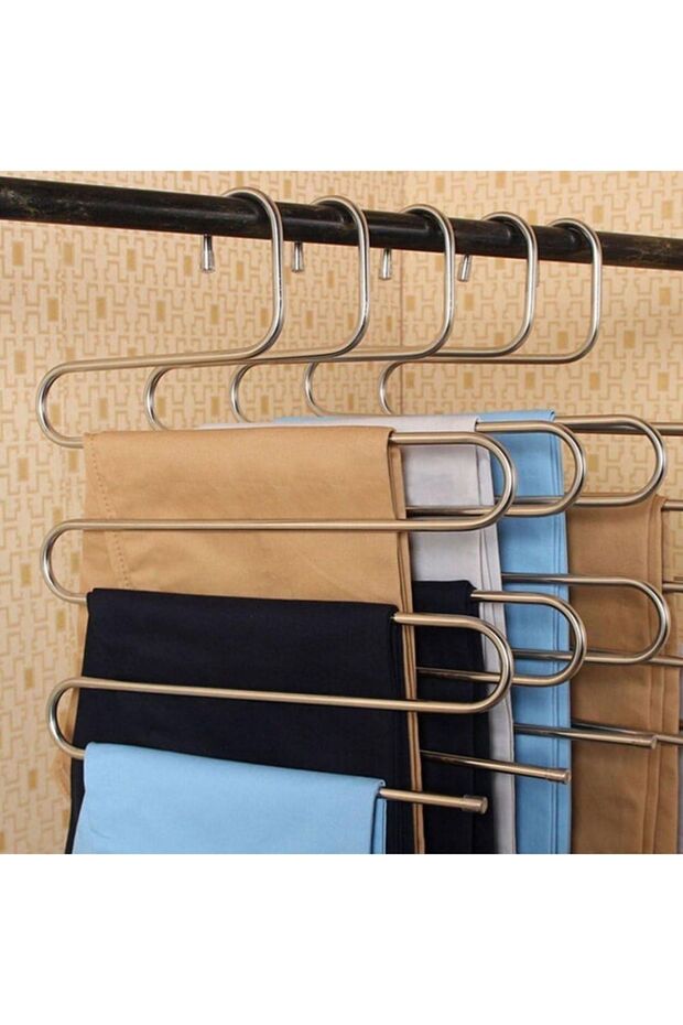 6 Pieces Metal Trouser Scarf Hanger 5 Layers 6 Pieces Hangers
