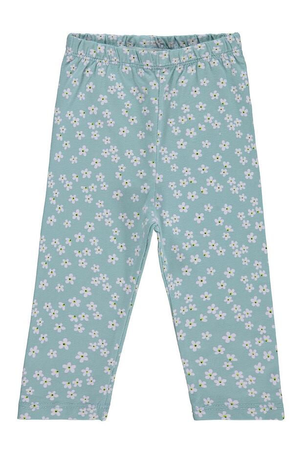 Small Floral Print Leggings for 6-18 Months - Green