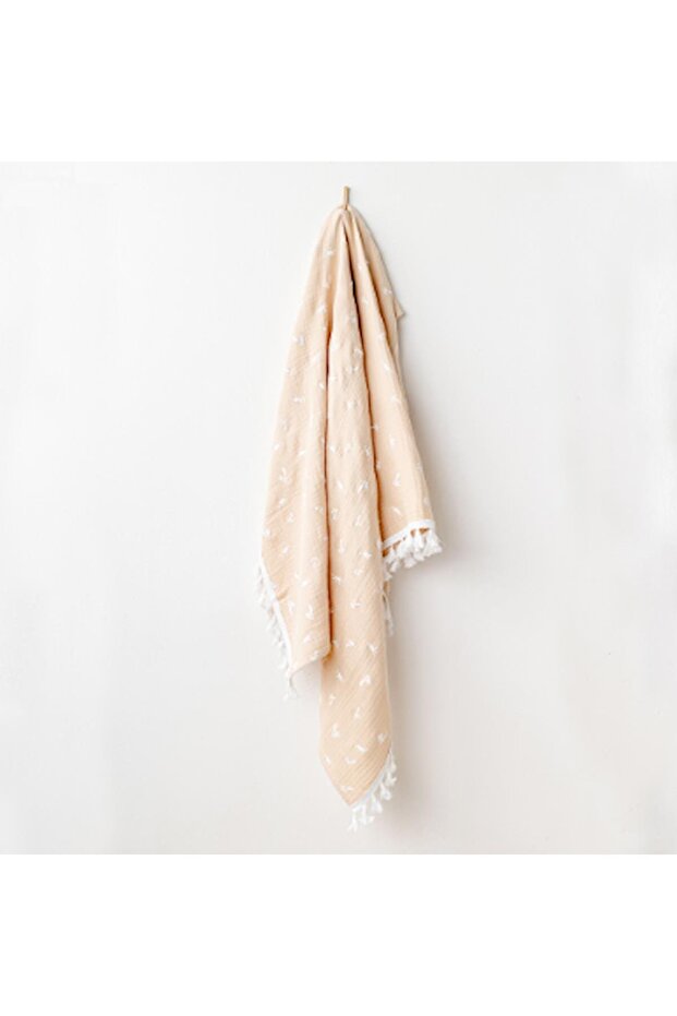 Ac24513 Muslin Smil All Day 120X90 Baby Blanket Beige