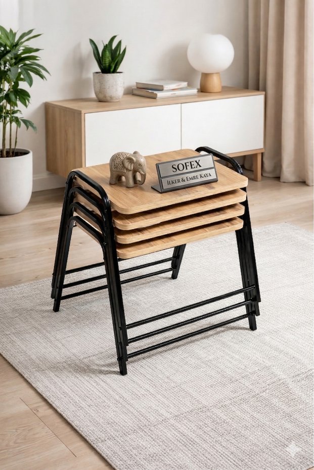 4'LÜ TEPSİ MODEL MODERN SEHPA
