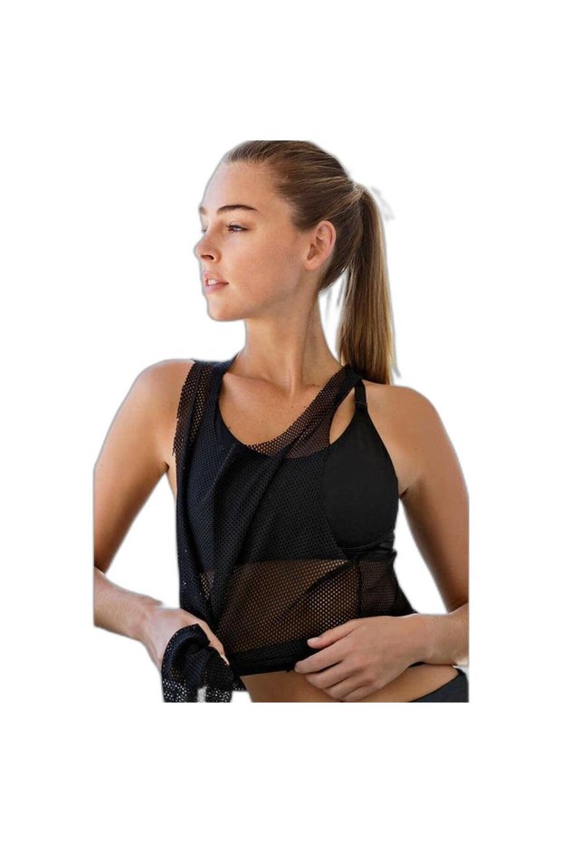 T26 Black (Yoga-Fitness-Pilates-Backing) Athlete's Mesh T-Shirt