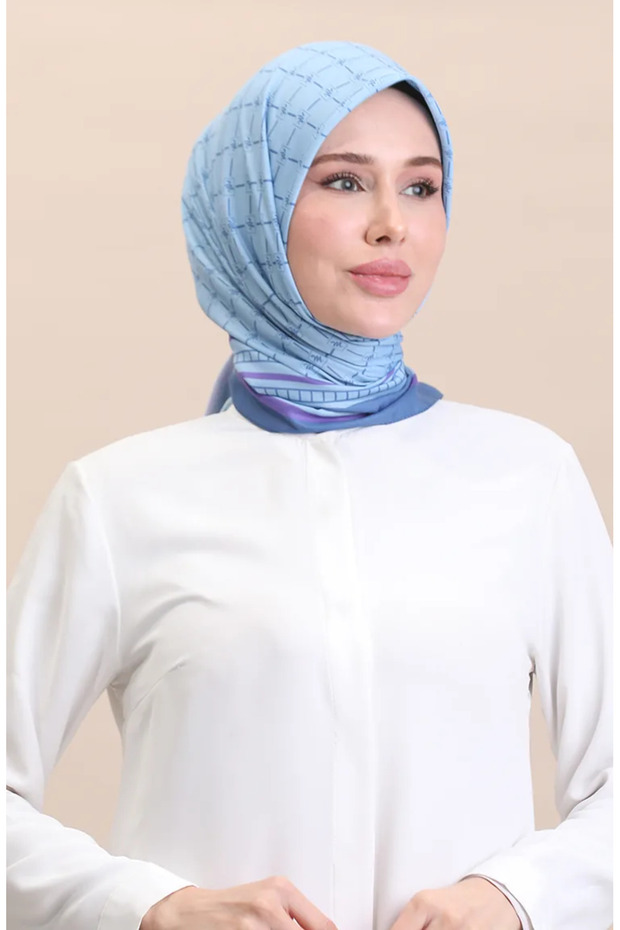 Soft Cotton Scarf 19091-05 Indigo Denim Blue