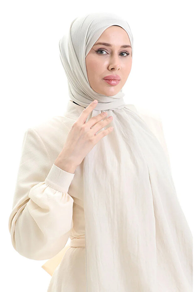 شال قطني ناعم 70283-40 بيج فاتح