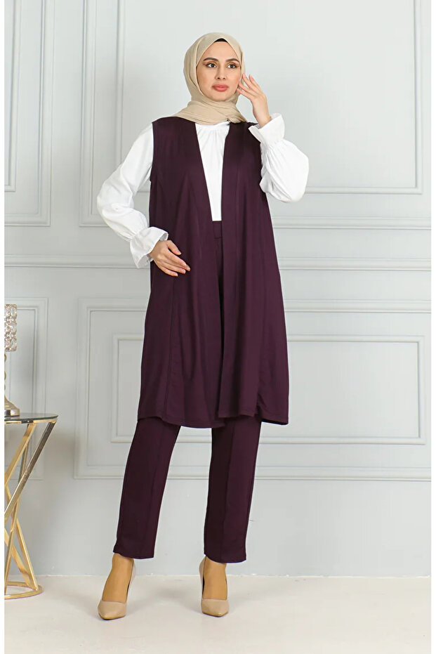 Vest Pants Double Suit 20046-03 Purple