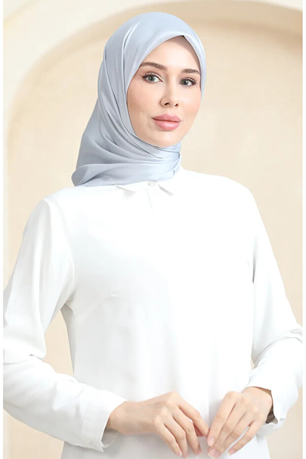 وشاح كريستال عادي 70252-04 رمادي فضي