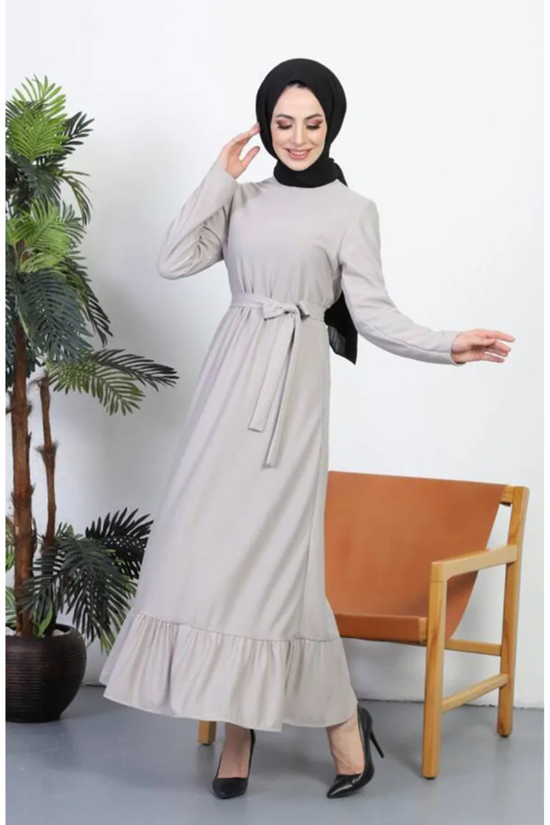 Belted dress 0582-06 beige