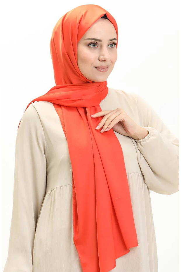 Nursema Kumlu Silk Shawl 81001-06 Orange
