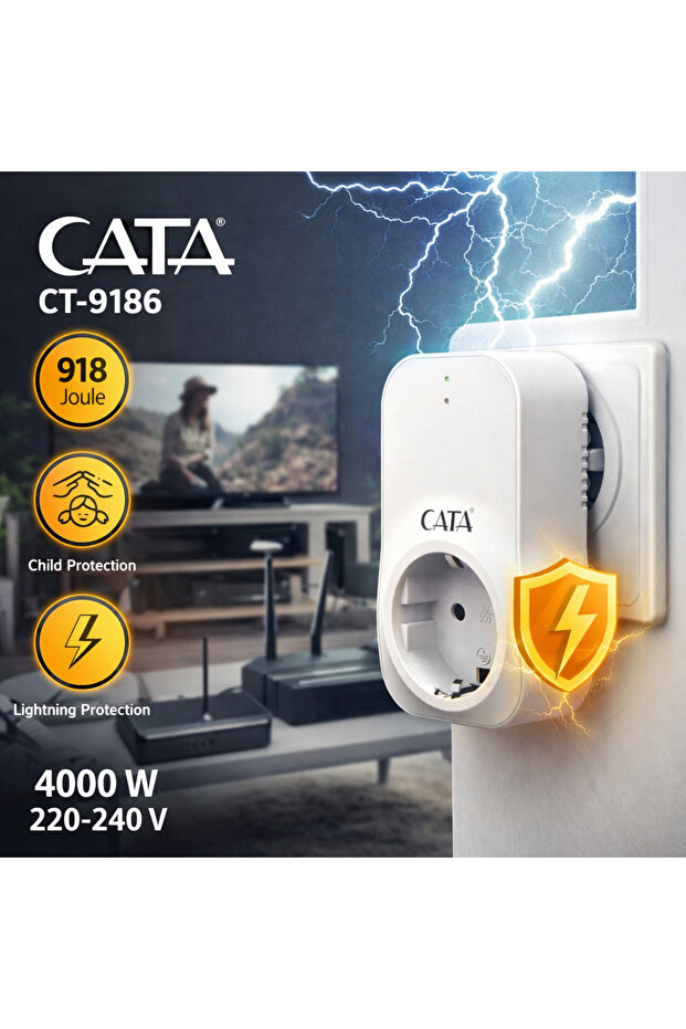 CT-9186 مقبس محمي للتيار 2 عبوة (2 قطعة) - 2