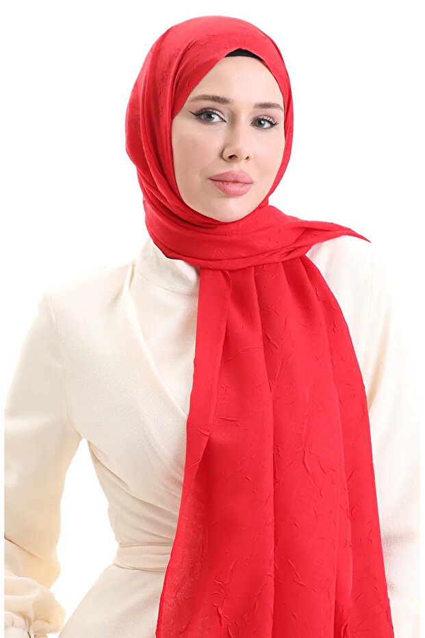 شال الخيزران 70281-33 أحمر