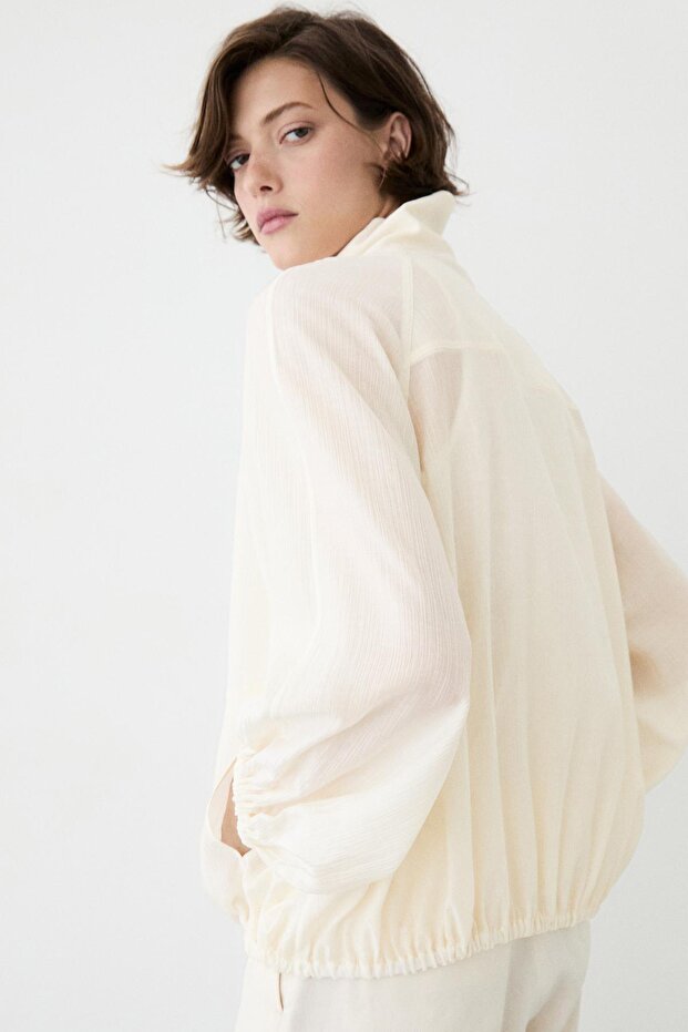 Şeffaf bomber ceket - 3