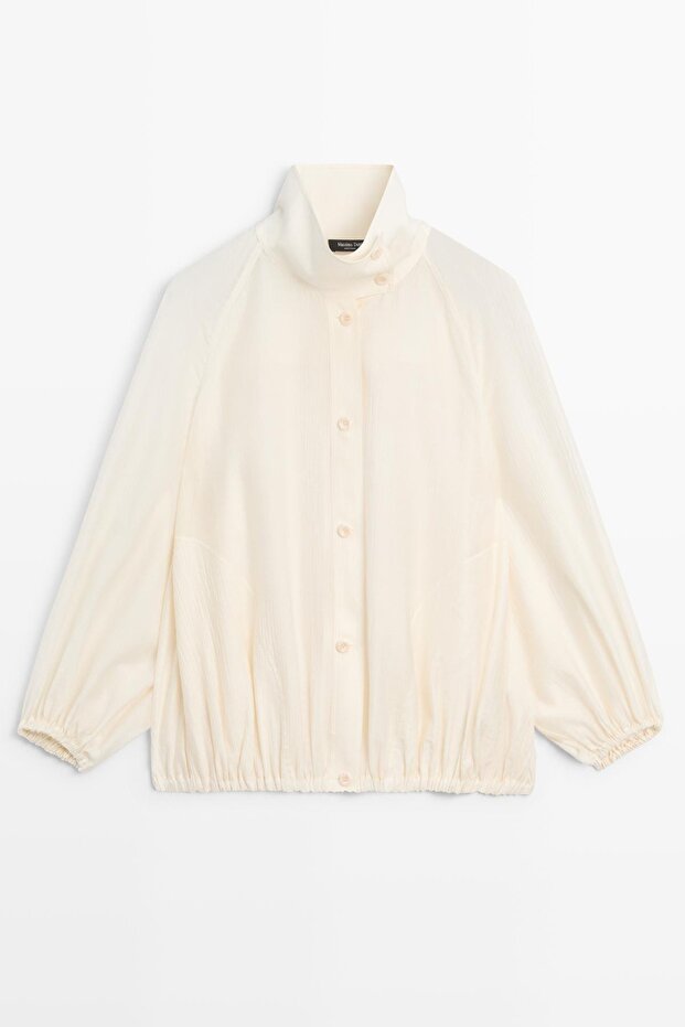 Şeffaf bomber ceket - 5