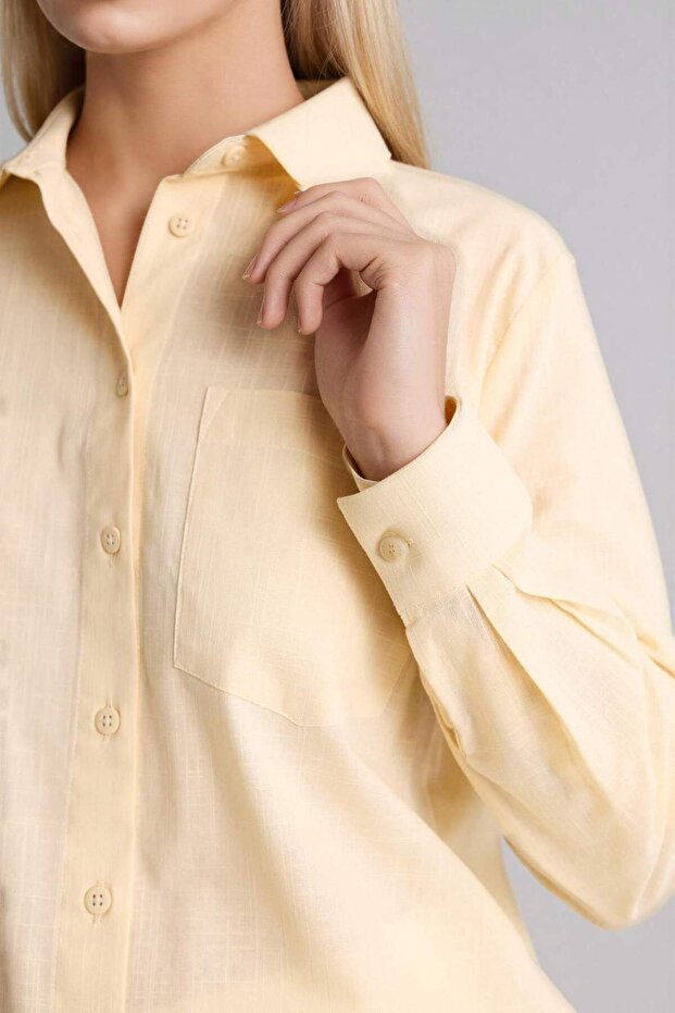 %100 Pamuk Basıc Gömlek W7734AZ26SP - 4