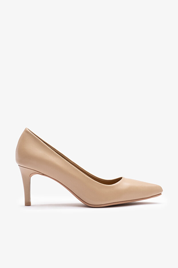 Cary Nude Leather Women's Heeled Shoes