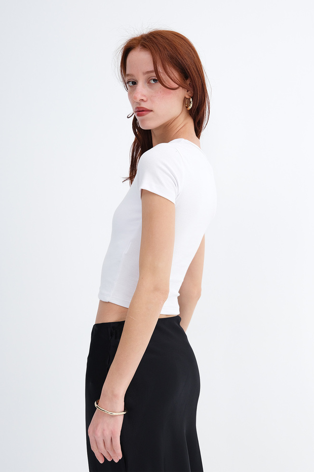 Kısa Kollu Basic T-shirt P3872-T9 - 6