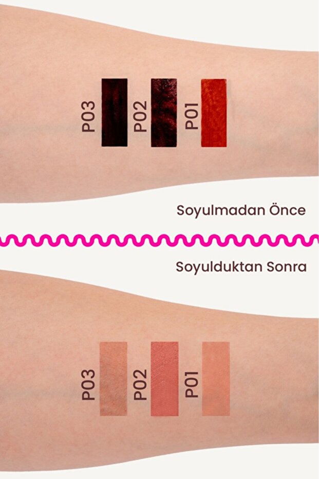 Soyulabilir Dudak Kalemi-Peel-Off Lip Tattoo, P01 PEMBE 8684415590299 - 5
