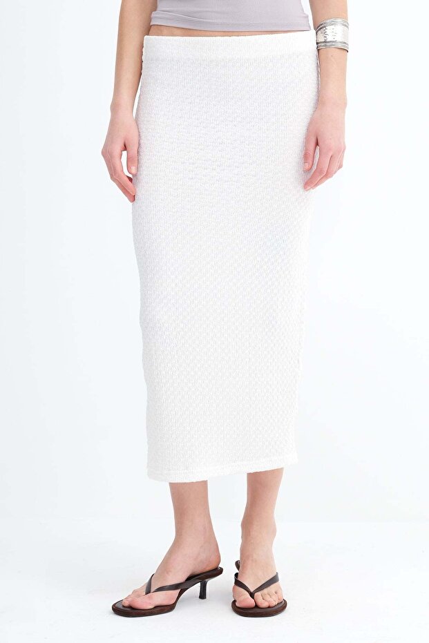 Dokulu Midi Etek E0575 - 4