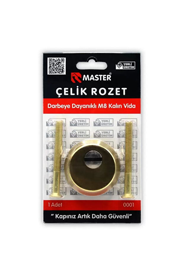Kalın Vidalı Çelik Rozet sarı - 1