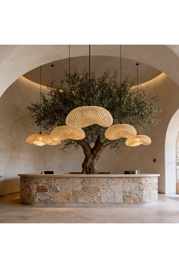 80x55x25 cm Bambu Avize - 5