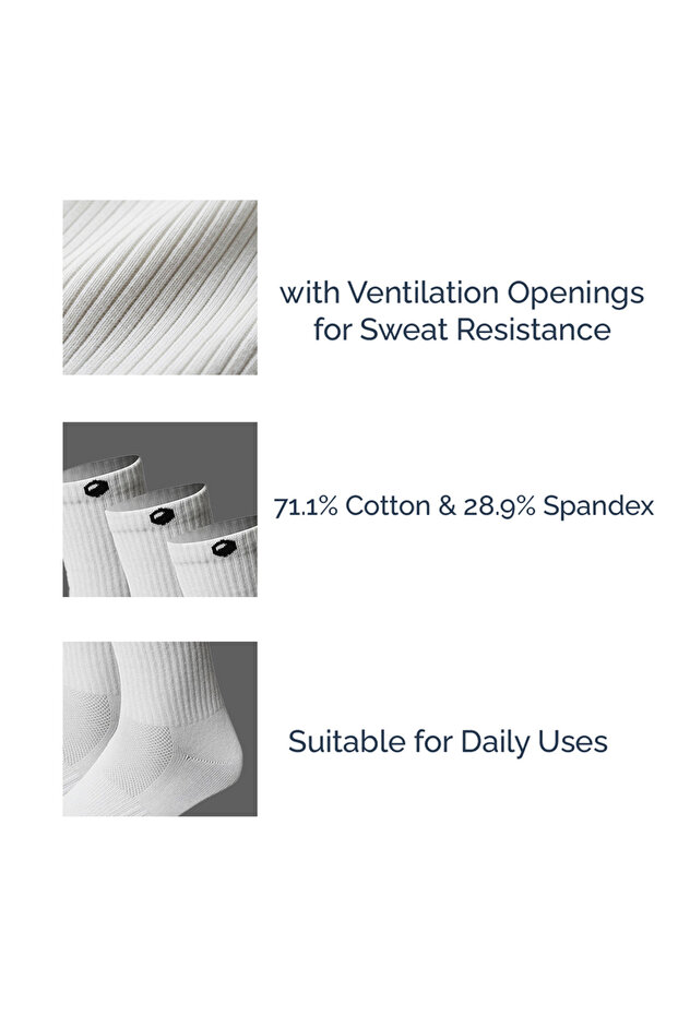 Everyday Performance Socks – Elite 3-Pack Optic White Edition - 6