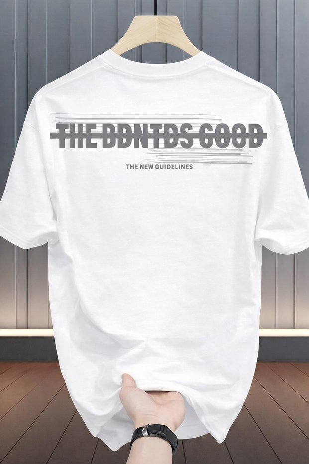 Oversized White Unisex T-Shirt Printed Relaxed Fit Casual Stylish Streetwear