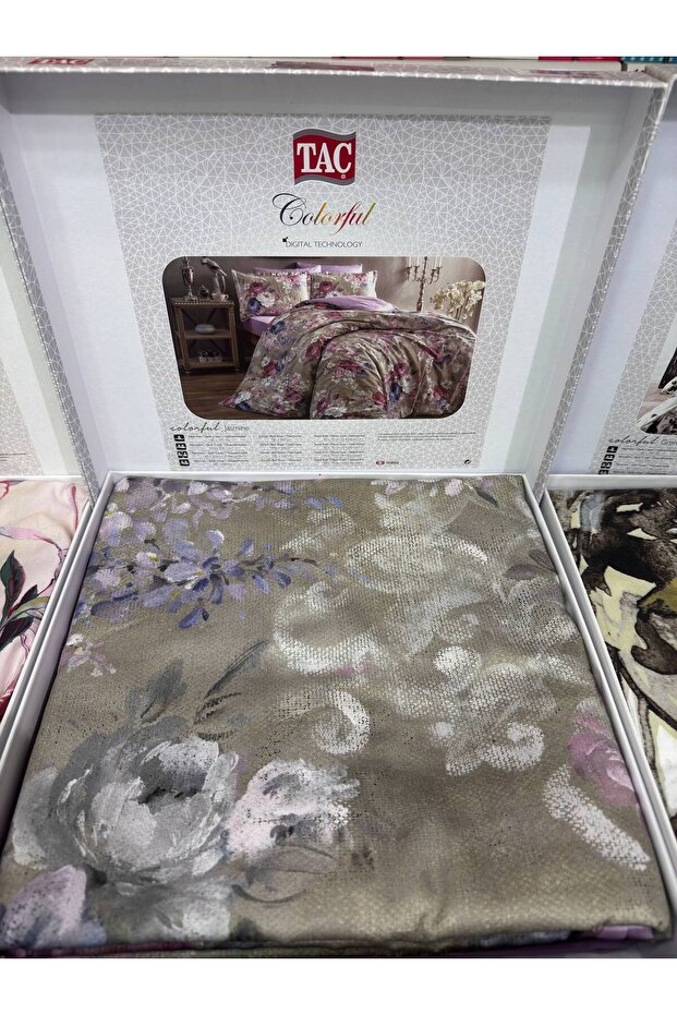طقم غطاء لحاف رقمي مزدوج من الساتان مقاس 200x220 سم