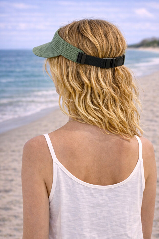 Adjustable Straw Visor Sun Protection Hat - 2