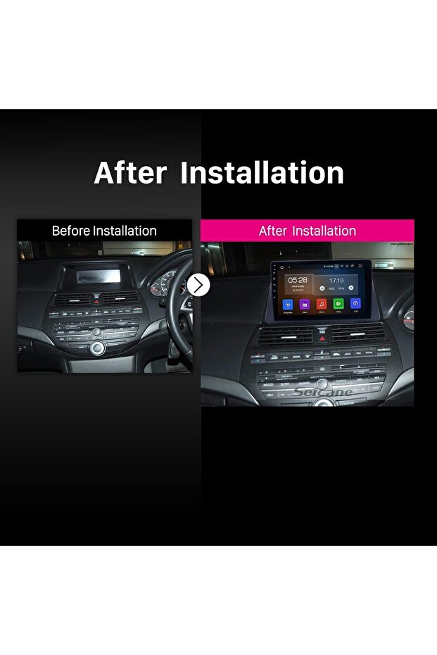 Android screen honda accord model 2008-2012 carplay android auto reverse camera - 5