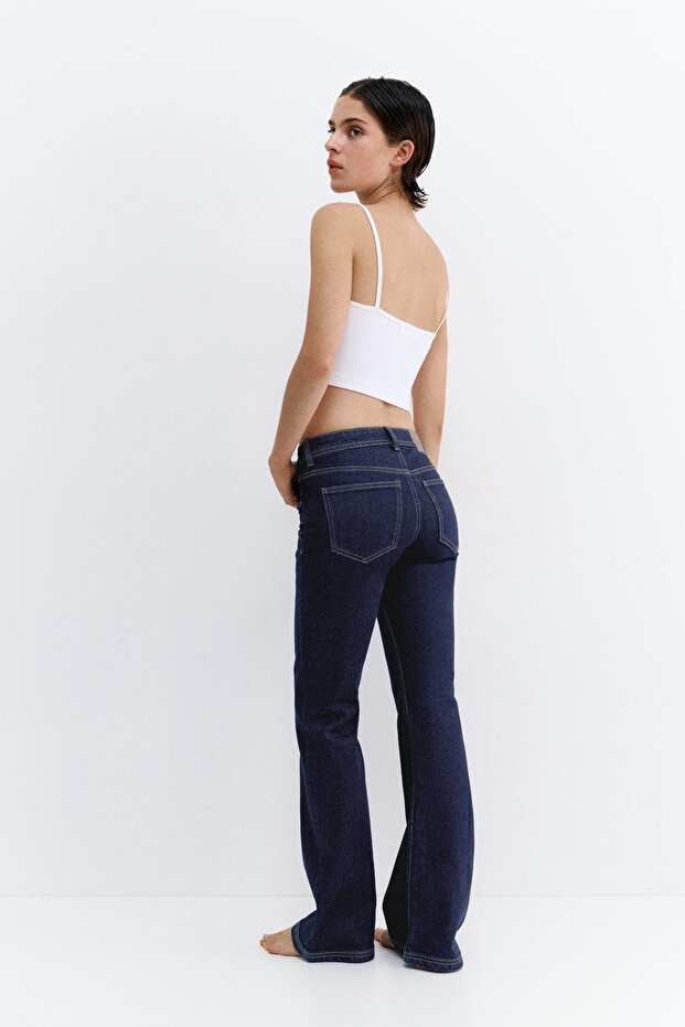 Bootcut düşük bel jean - 3