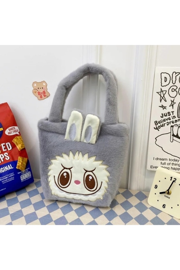 Monster Inspired Plush Tote Bag for Women – Soft Shoulder Handbag