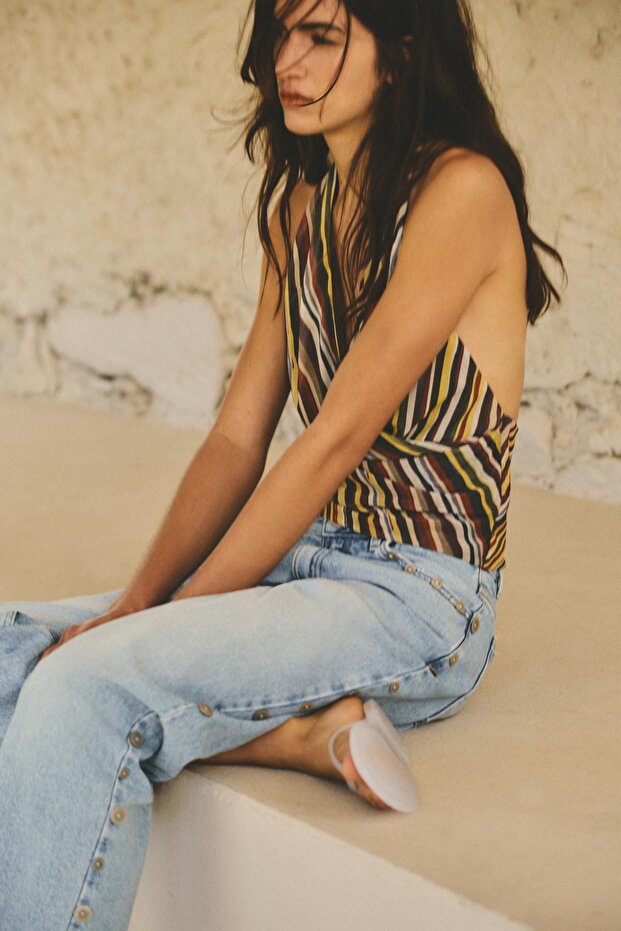 Çizgili halter top - 1