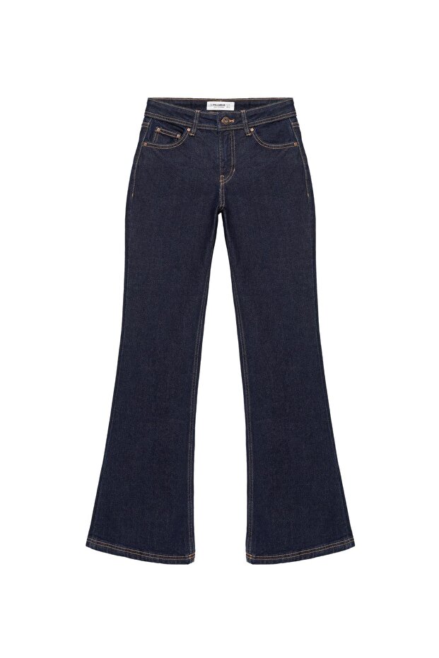 Bootcut düşük bel jean - 4
