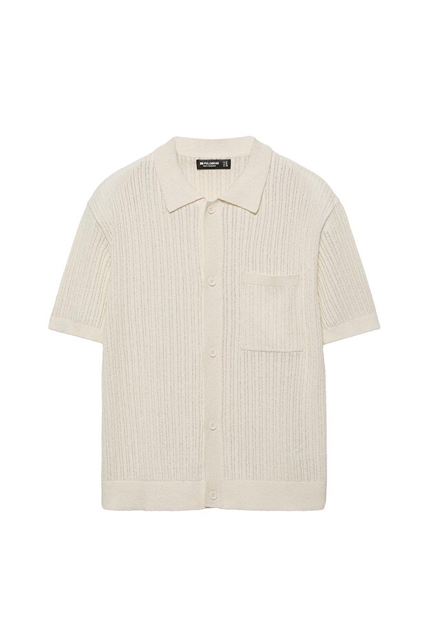 Kısa kollu örgü gömlek - 3