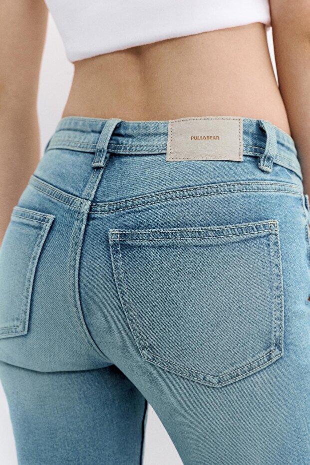 Bootcut düşük bel jean - 7